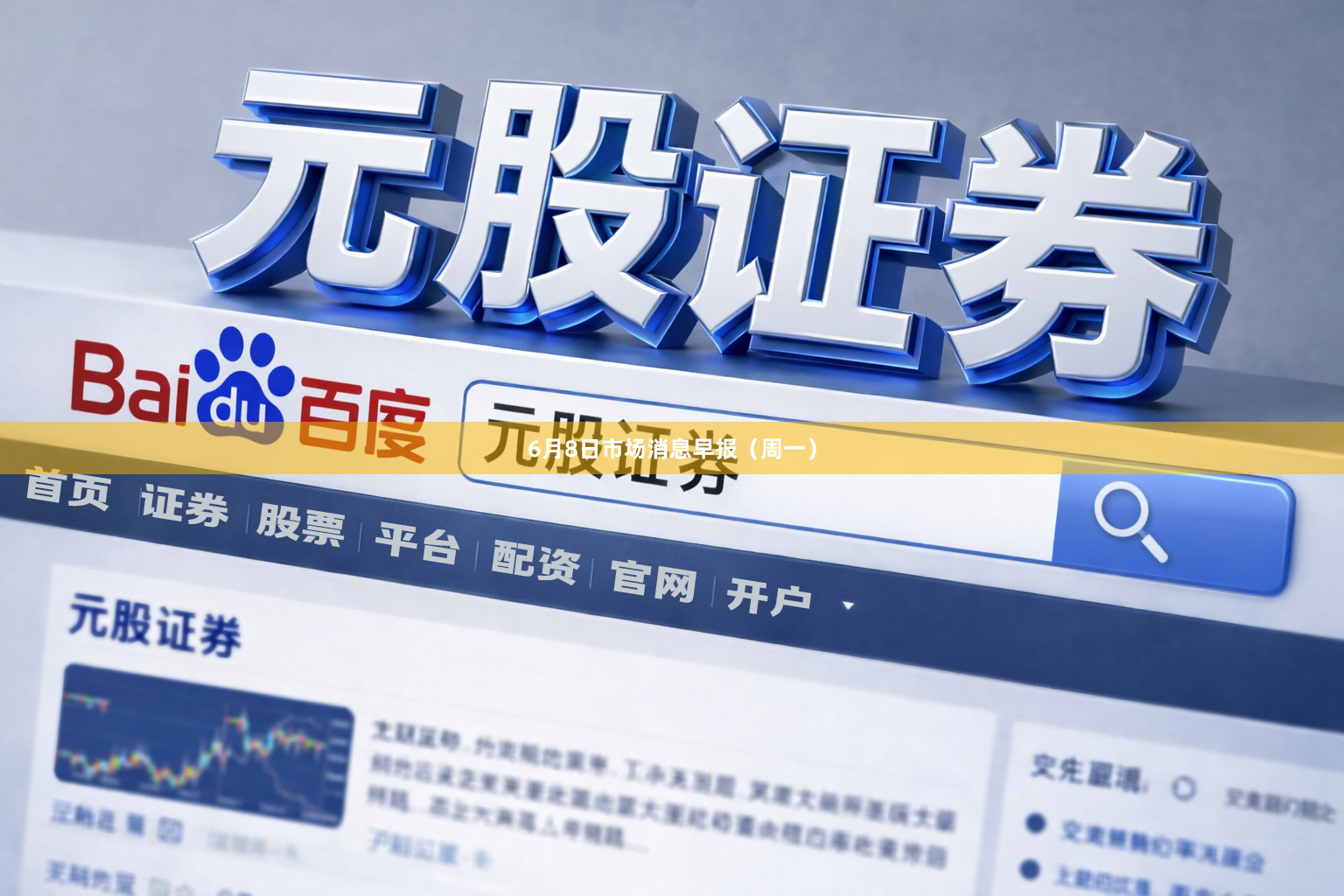 6月8日市场消息早报（周一）